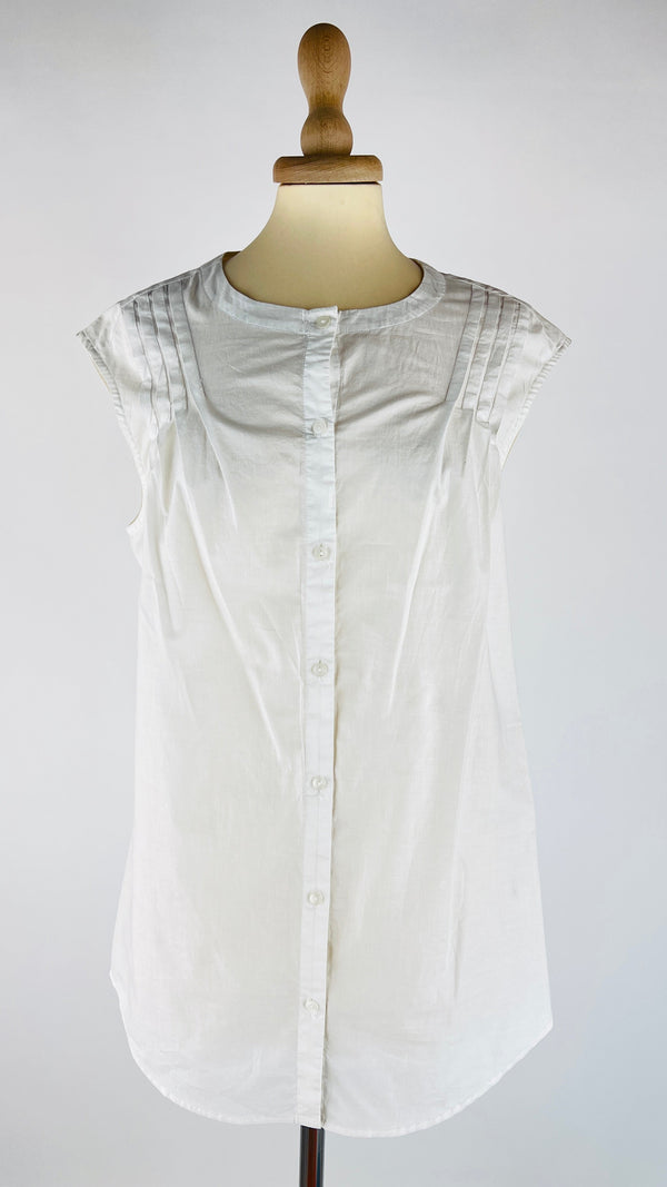 Camicia girocollo smanicata