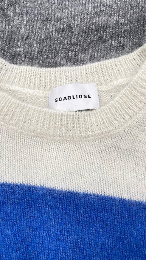 Maglione girocollo colorblock