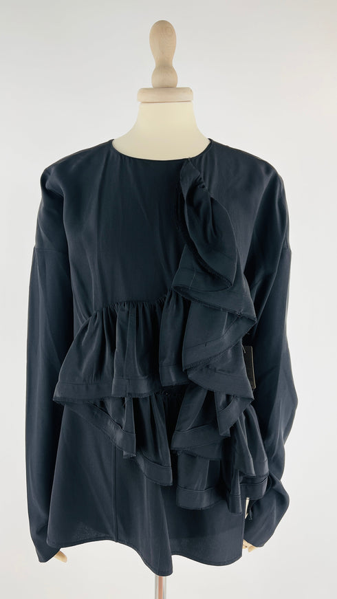 Longsleeve nera con ruche