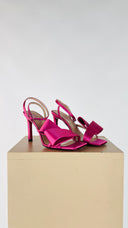 Sandali "Nora" in raso fucsia con box Luciano Padovan