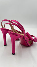Sandali "Nora" in raso fucsia con box Luciano Padovan