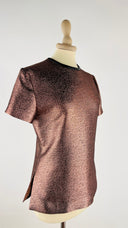T-shirt rosa metallizzata Louis Vuitton