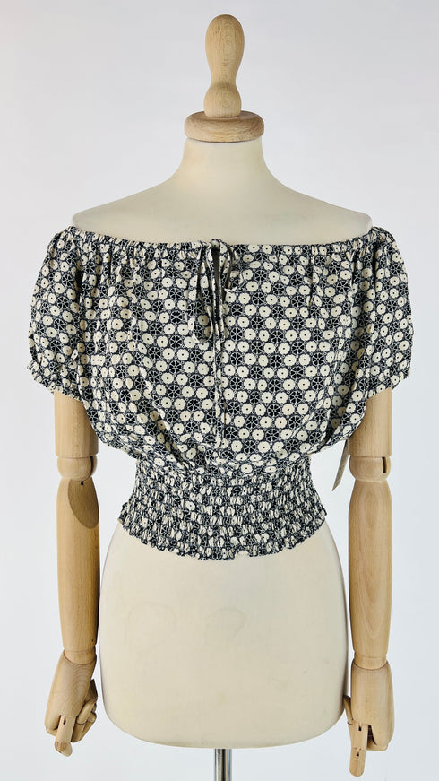 Top floreale all-over