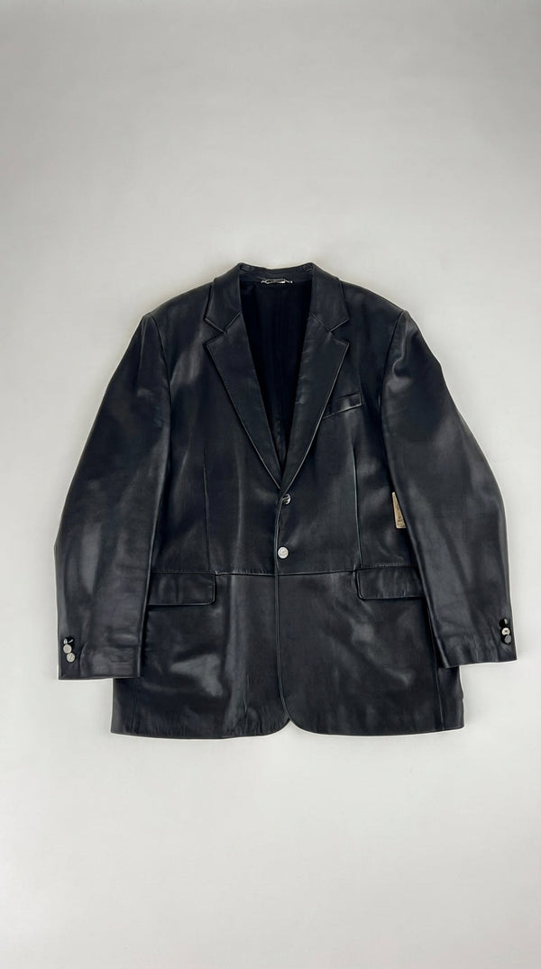 Blazer monopetto in pelle