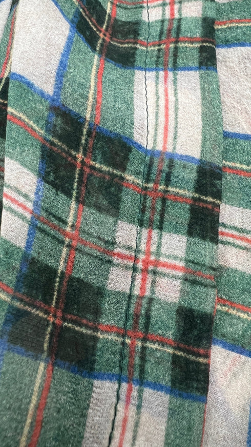Abito midi in seta tartan