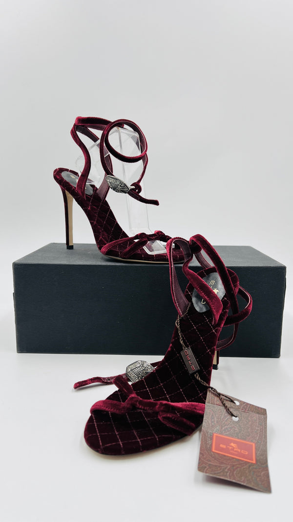 Sandalo in velluto N.37