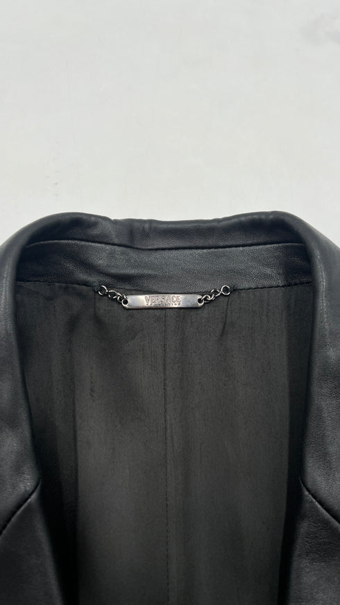 Blazer monopetto in pelle