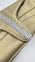 Clutch in raso con strass