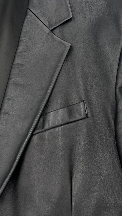 Blazer monopetto in pelle