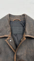 Giacca boxy in pelle