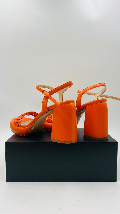 Sandali platform "Planet" arancio