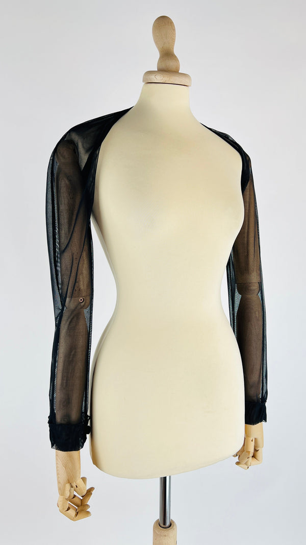 Coprispalle in tulle nero