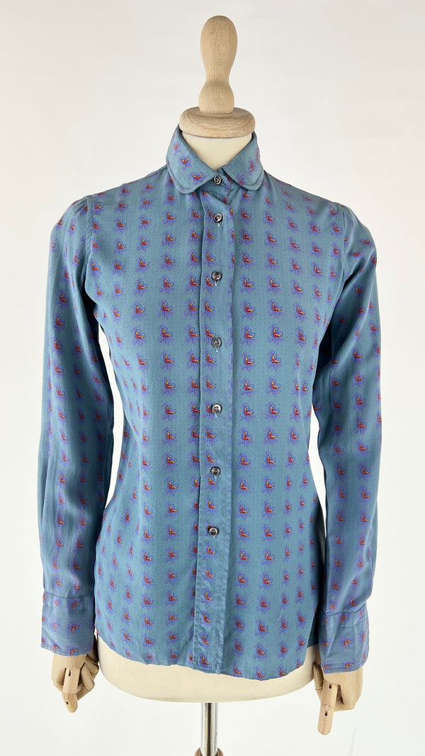 Camicia fiori geometrici