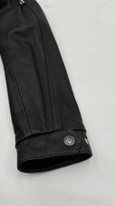 Giacca in pelle con cintura Versace Collection