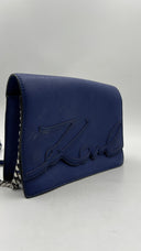 Borsa saffiano blu KARL LAGERFELD