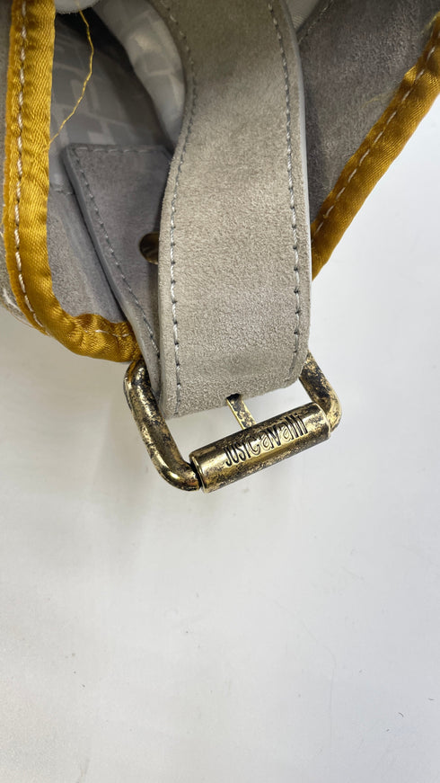 Borsa in suede con rose