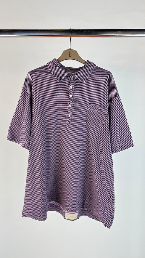 Polo in cotone e lino