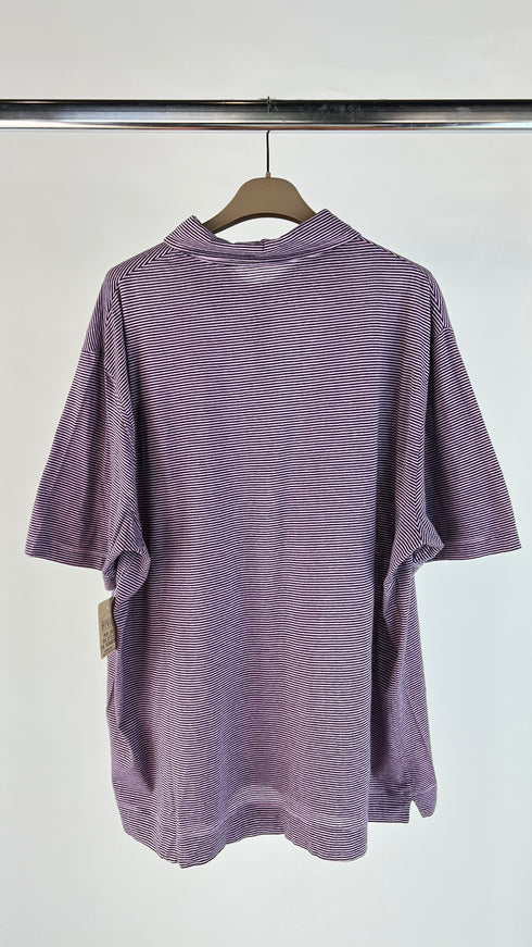 Polo in cotone e lino