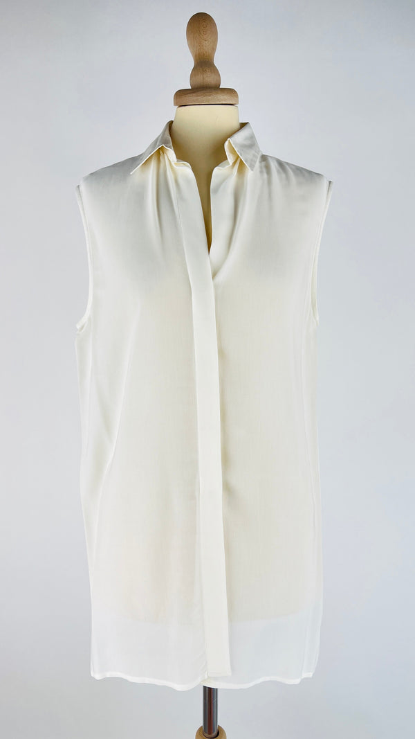 Camicia smanicata bianca