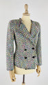 Blazer sfrangiato multicolor