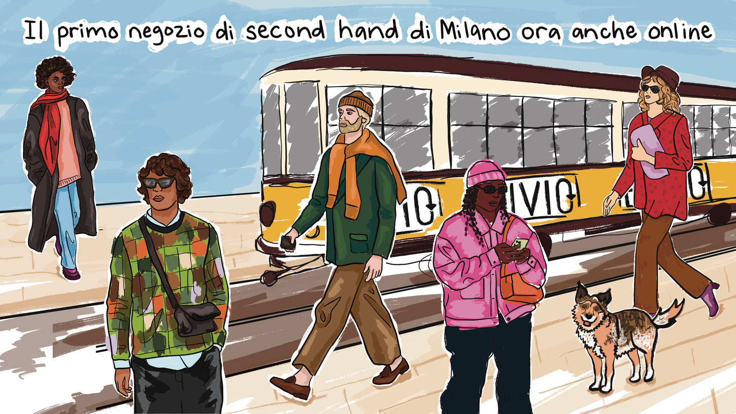 immagine disegnata a fumetto di persone vestite con outfit invernali