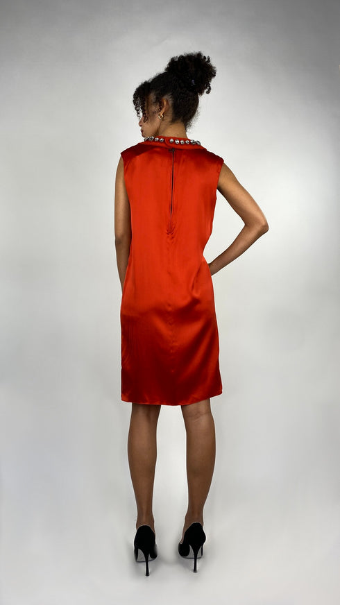 Lanvin abito rosso setaTaglia 40 IT